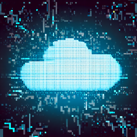 a pixel art cloud