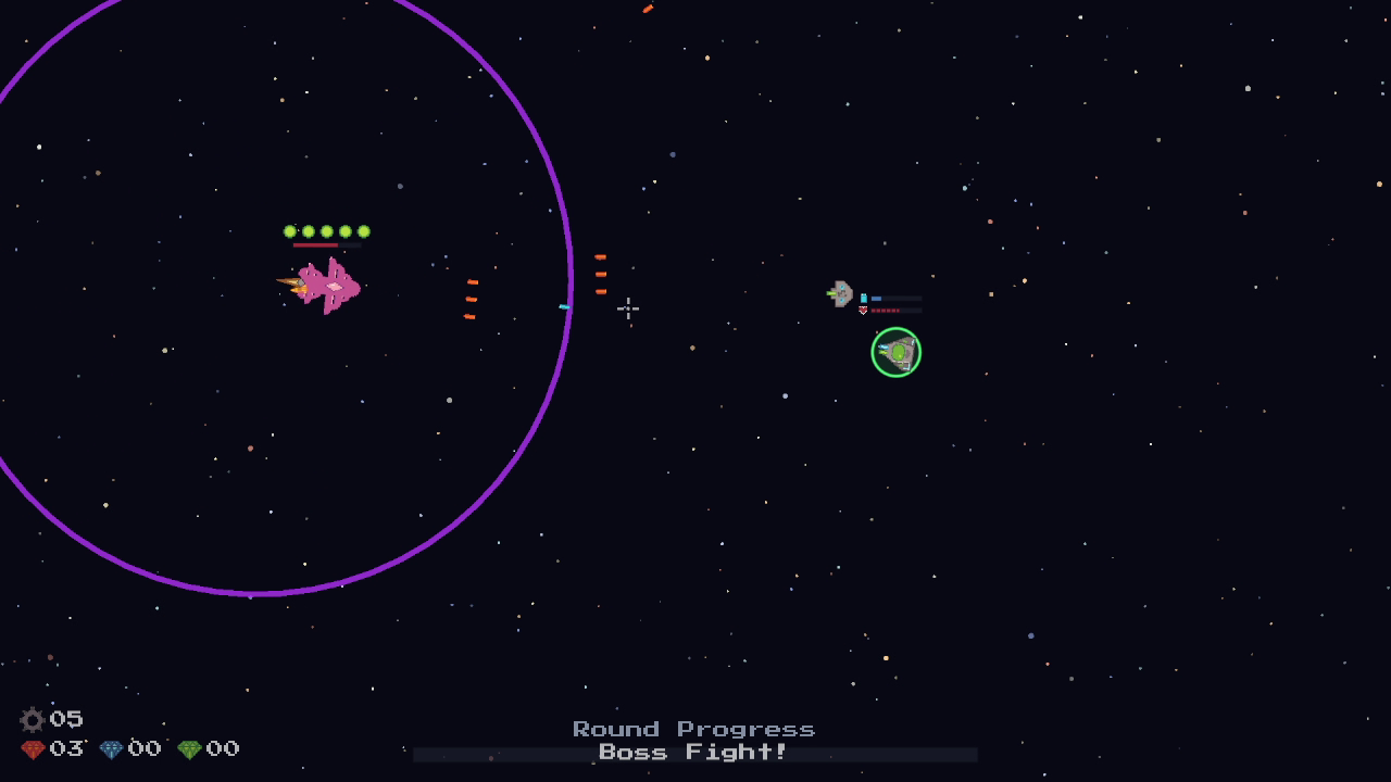 LaserWaves fight against a winged boss